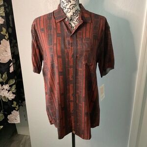 Brown and black Button Down shirt